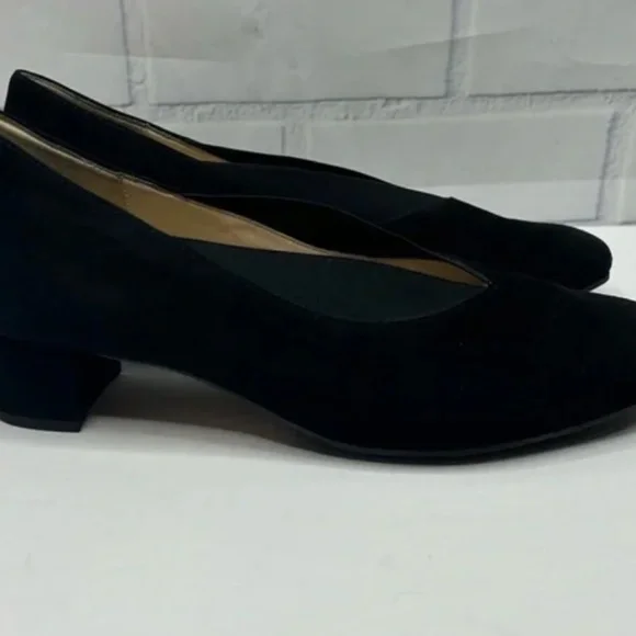 Hassia Verona Suede Pumps in Black size 9 US - Picture 5 of 6